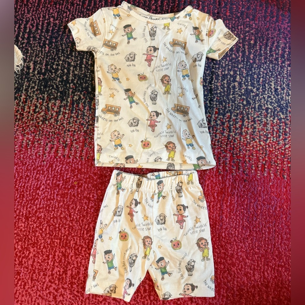 Copper‎ Pearl cocomelon Print Pajamas Set - Multicolor 12M​